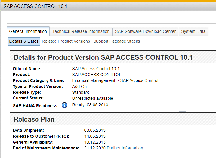 SAP Access Control 10.1